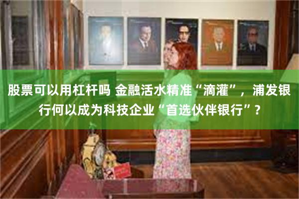 股票可以用杠杆吗 金融活水精准“滴灌”，浦发银行何以成为科技企业“首选伙伴银行”？